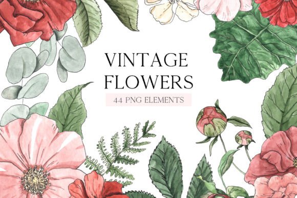 Download Watercolor Vintage Fall Flowers Clipart - Clipart Collection