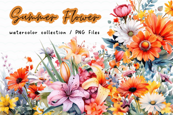 Download Summer Flower Watercolor Clipart - Clipart Collection