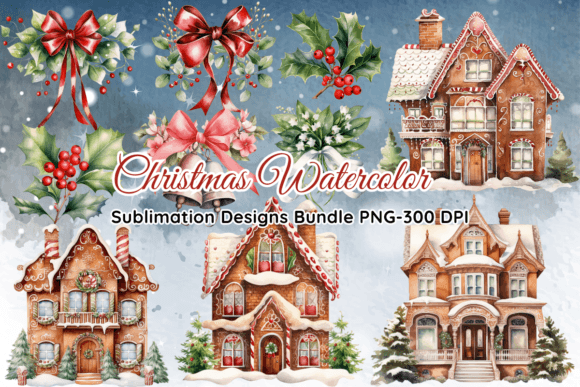 Download Watercolor Christmas Bundle Clipart - Clipart Collection