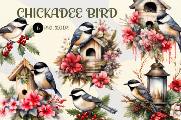 Download Watercolor Chickadee Winter Bird Clipart - Clipart Collection