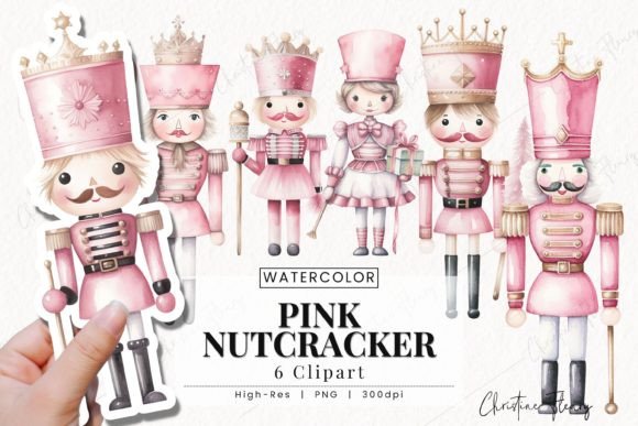 Download Watercolor Pink Nutcracker Clipart - Clipart Collection