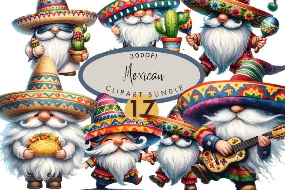 Download Mexican Fiesta Gnome Clipart Bundle PNG - Clipart Collection