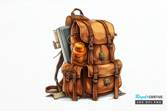 Download Vintage Backpack Sublimation Clipart Png - Clipart Collection