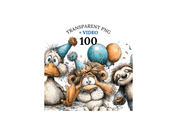 Download 100 Birthday Animal Clipart PNGs - Clipart Collection