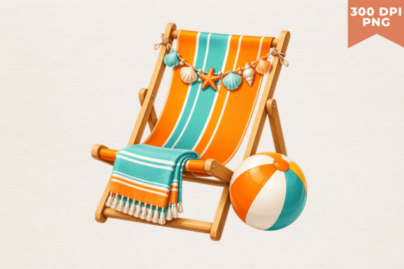 Download Vintage Beach Chair Clipart PNG,Beach - Clipart Collection