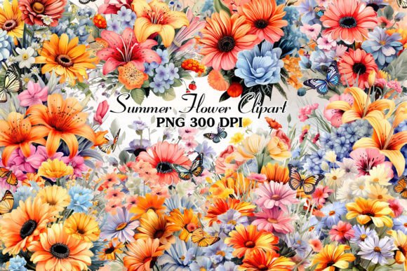 Download Summer Flower Watercolor Clipart Bundle - Clipart Collection