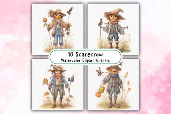 Download Scarecrow Watercolor Clipart - Clipart Collection