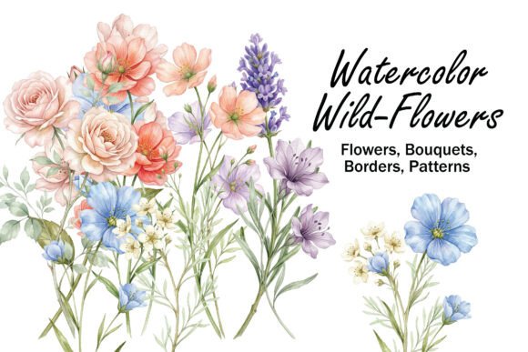 Download Watercolor Wildflower Clipart Collection - Clipart Collection
