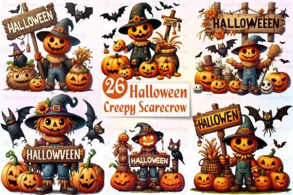 Download Halloween Scarecrow Watercolor Clipart - Clipart Collection