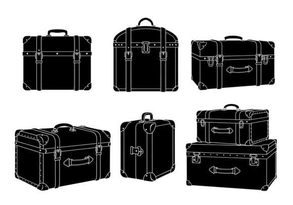 Download Vintage Luggage Suitcase Clipart Bundle - Clipart Collection