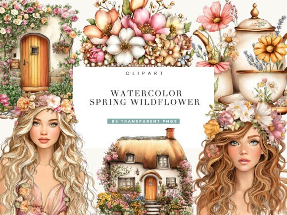 Download Watercolor Spring Wildflower Clipart - Clipart Collection