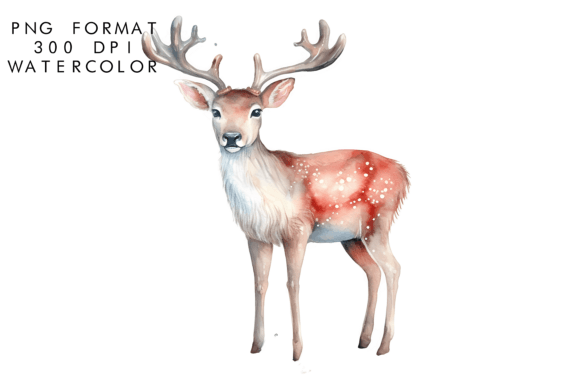 Download Watercolor Reindeer Clipart - Clipart Collection