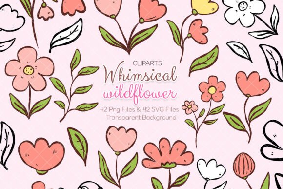 Download Whimsical Wildflower Clipart SVG - Clipart Collection