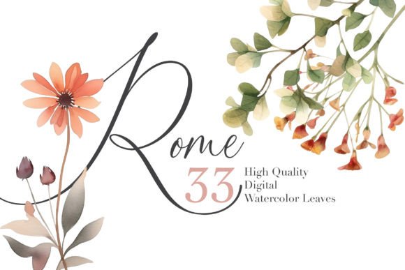 Download Watercolor Florals Clipart Set - Clipart Collection