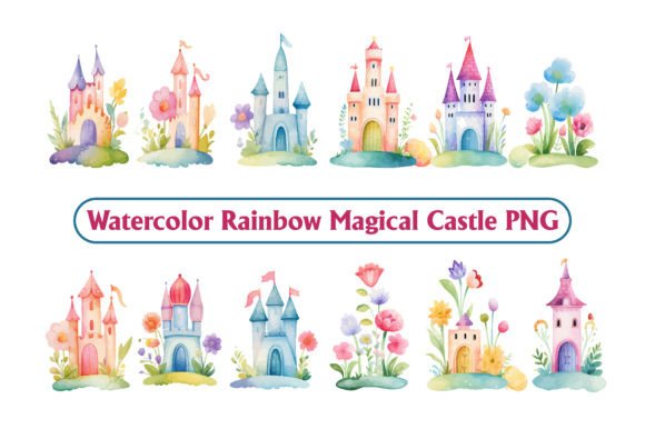 Download Watercolor Fairy Tale Castle Clipart PNG - Clipart Collection