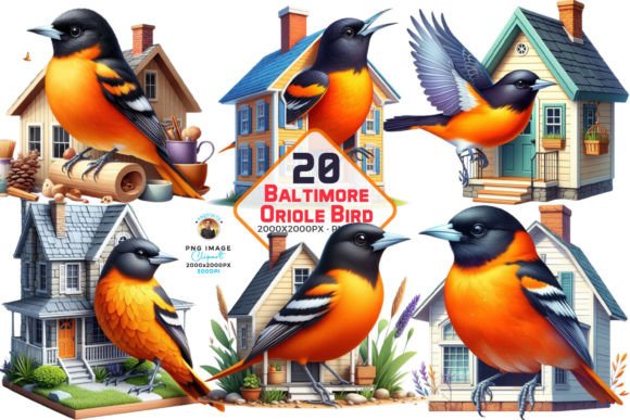 Download Watercolor Baltimore Oriole Bird Clipart - Clipart Collection