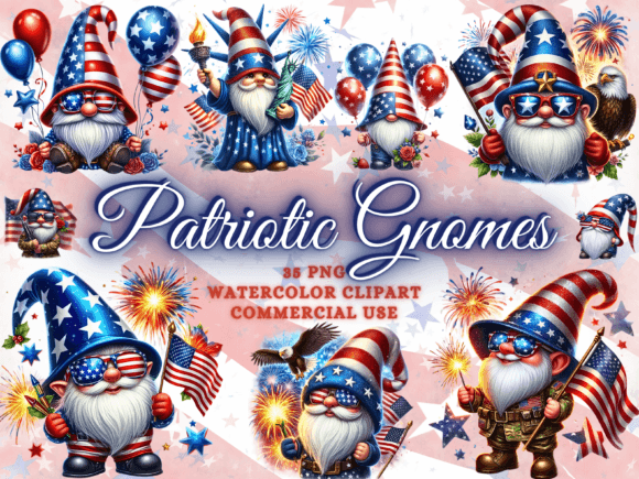 Download Patriotic Gnome Clipart - Patriotic Png - Clipart Collection