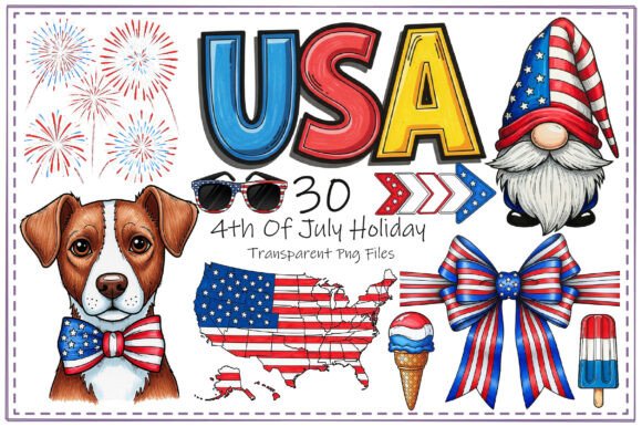 Download 4th of July Holiday Clipart Bundle - Clipart Collection