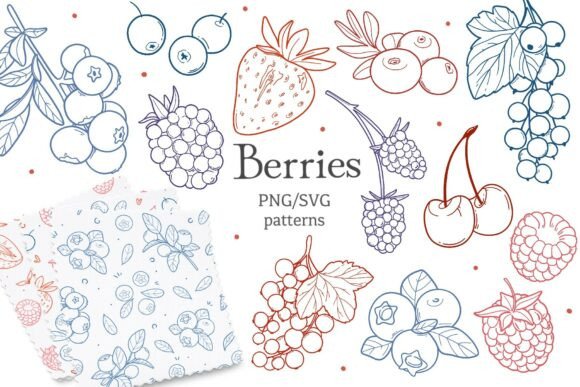 Download Berry Clipart SVG PNG, Fruit Patterns - Clipart Collection