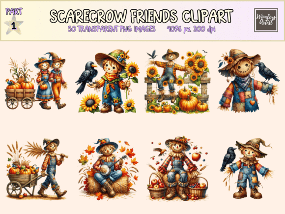 Download Scarecrow Friends Clipart - Clipart Collection
