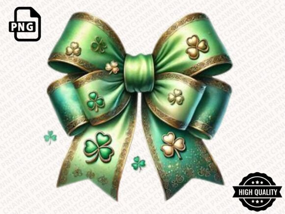 Download Glitter Shamrock Bow Clipart PNG - Clipart Collection