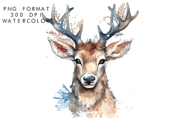 Download Watercolor Reindeer Clipart - Clipart Collection
