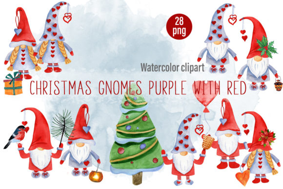 Download Christmas Holly Set Gnomes Clipart - Clipart Collection