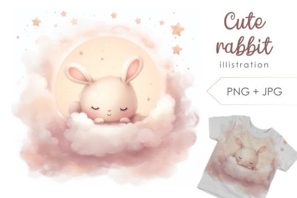 Download Сute Sleep Bunny. Illustration, Clipart - Clipart Collection