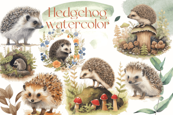 Download HedgeHog Watercolor Clipart Animal PNG - Clipart Collection