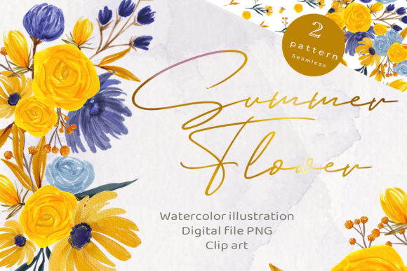Download Summer Flower,Watercolor Floral Clipart - Clipart Collection