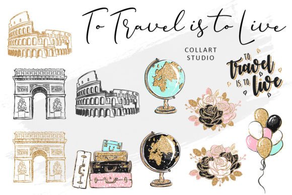 Download To Travel is to Live, Traveling Clipart - Clipart Collection