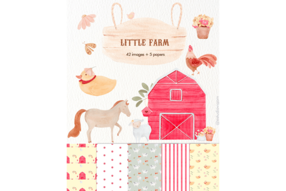 Download Little Farm - Clipart - Pattern - Png - Clipart Collection
