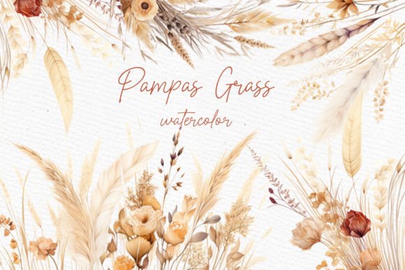 Download Boho Flowers Clipart Pampas Grass Png - Clipart Collection