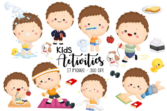 Download Boy Activity Clipart - Cute Kid Clip Art - Clipart Collection