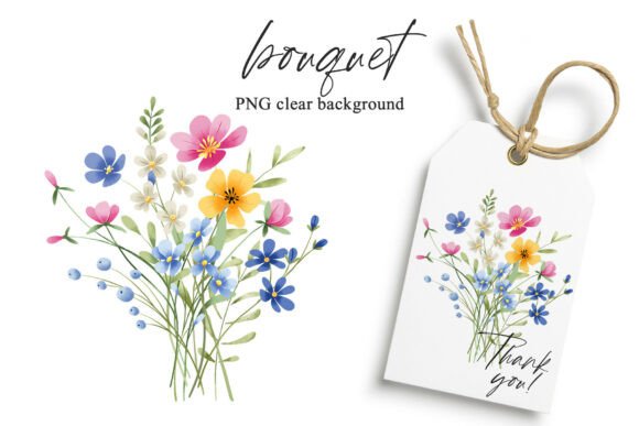 Download Watercolor Flowers Clipart Bouquet, PNG. - Clipart Collection