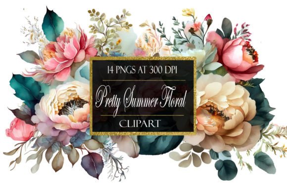 Download Pretty Summer Floral Clipart - Clipart Collection