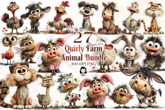 Download Quirky Farm Animal Clipart - Clipart Collection