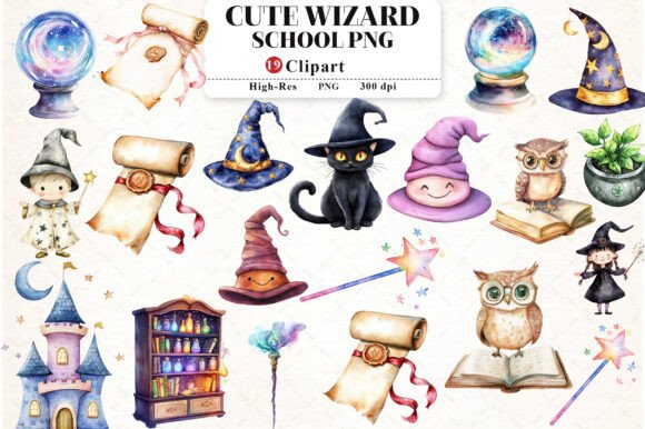 Download Cute Wizard School Clipart - Clipart Collection