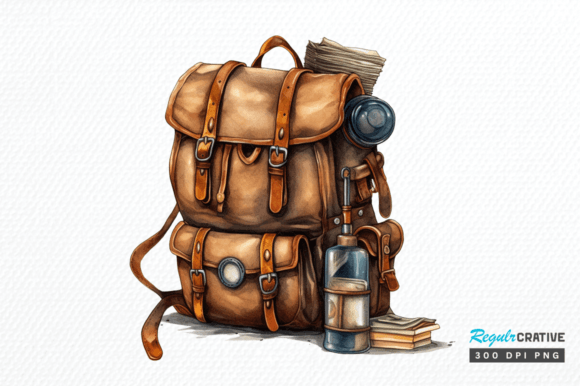 Download Vintage Backpack Sublimation Clipart Png - Clipart Collection