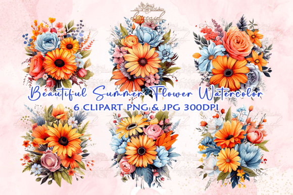 Download Summer Flower Watercolor Clipart - Clipart Collection