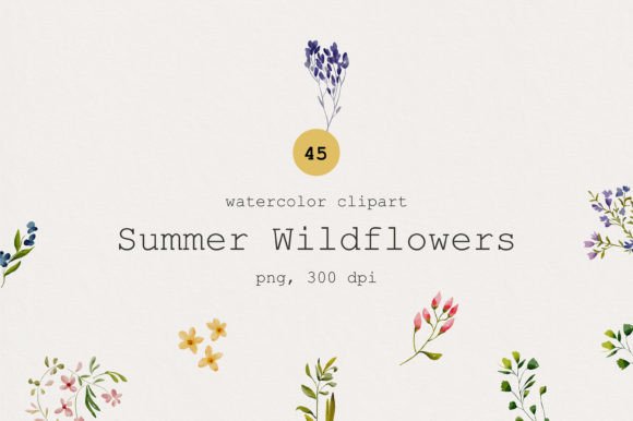 Download Watercolor Summer Floral Clipart - Clipart Collection