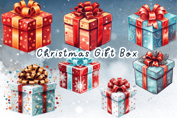 Download Christmas Gifts Box Sublimation Clipart - Clipart Collection