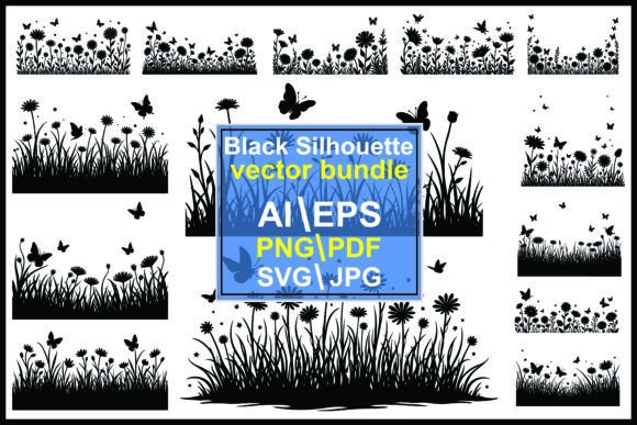 Download Nature Clipart, Grass Flower Butterfly - Clipart Collection