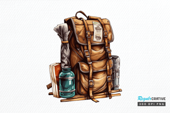Download Vintage Backpack Sublimation Clipart Png - Clipart Collection