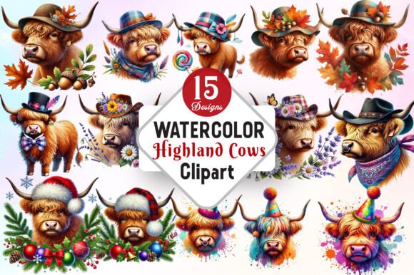 Download Western Highland Cows Clipart Cowboy PNG - Clipart Collection