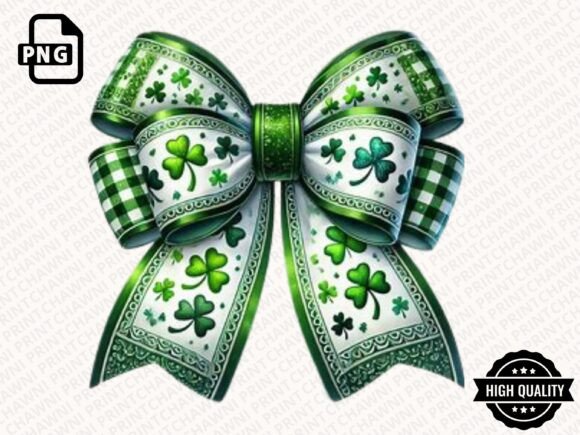 Download Glitter Shamrock Bow Clipart PNG - Clipart Collection