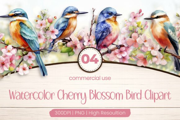 Download Cherry Blossom Bird Clipart PNG - Clipart Collection