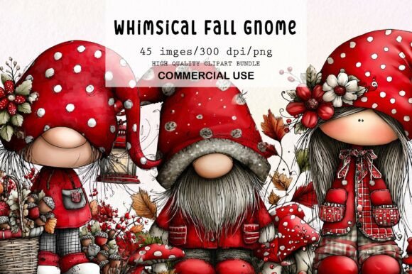 Download Whimsical Fall Gnome Clipart - Clipart Collection