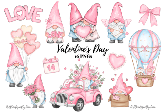 Download Valentine Gnome Clipart Bundle - Clipart Collection