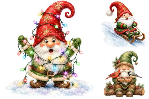 Download Christmas Gnome Clipart Bundle - Clipart Collection